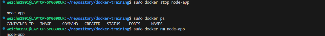 terminal result